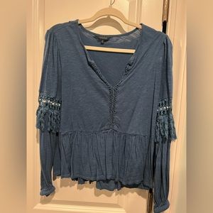 Blue lucky brand blouse size medium
